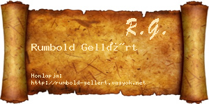 Rumbold Gellért névjegykártya